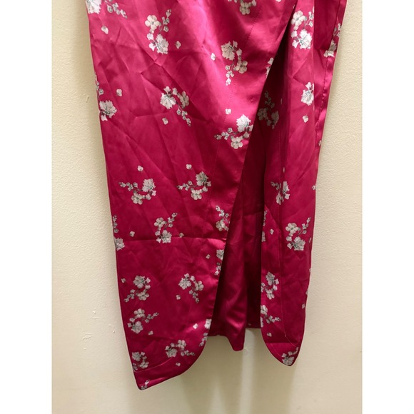 Bardot Amika Pink Floral Satin Bustier Midi Dress Wedding Guest Revolve NWT - 8 - Picture 6 of 15